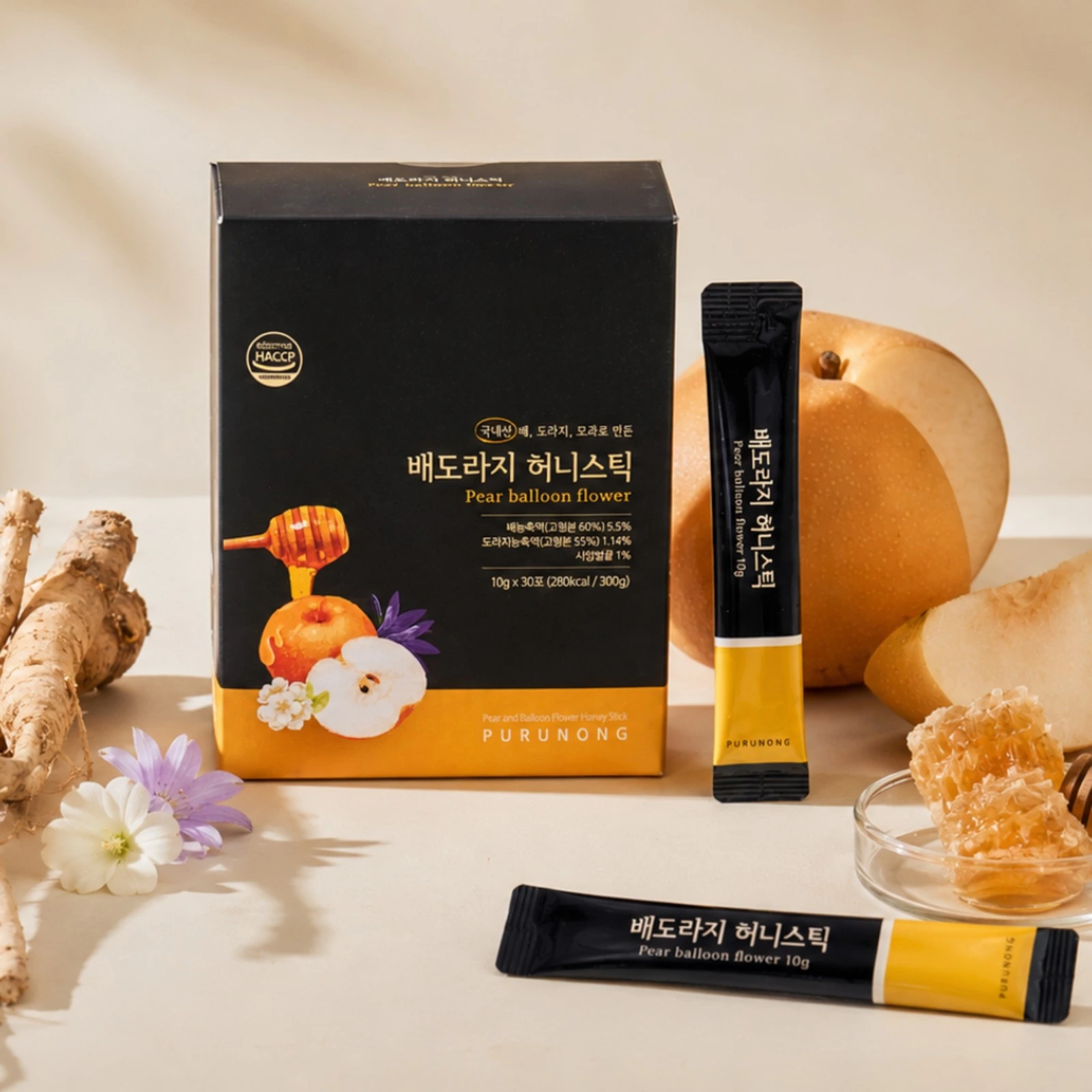 HONEY PEAR & Balloon Flower Stick