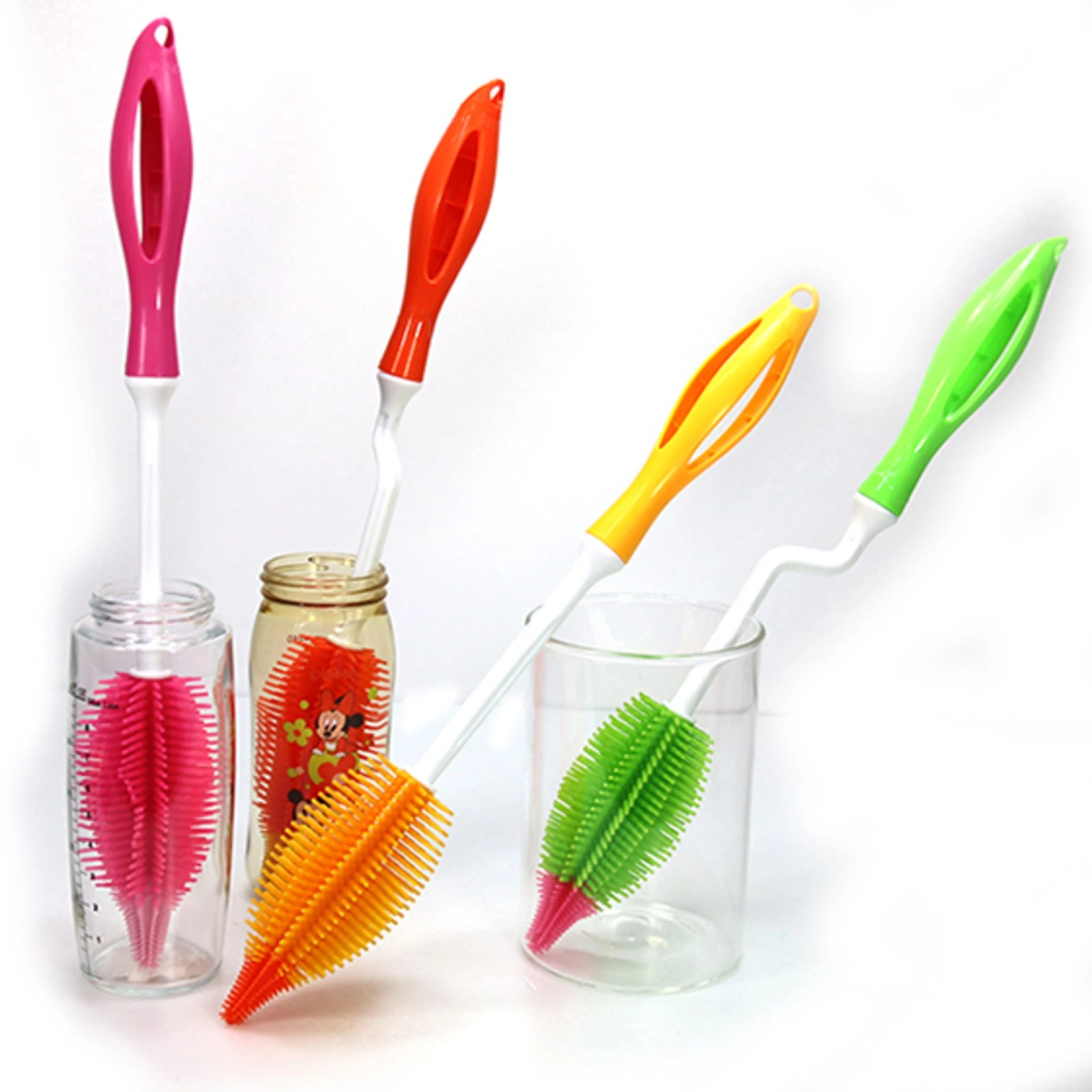 Silicone Petal 2-Way Bottle Brush
